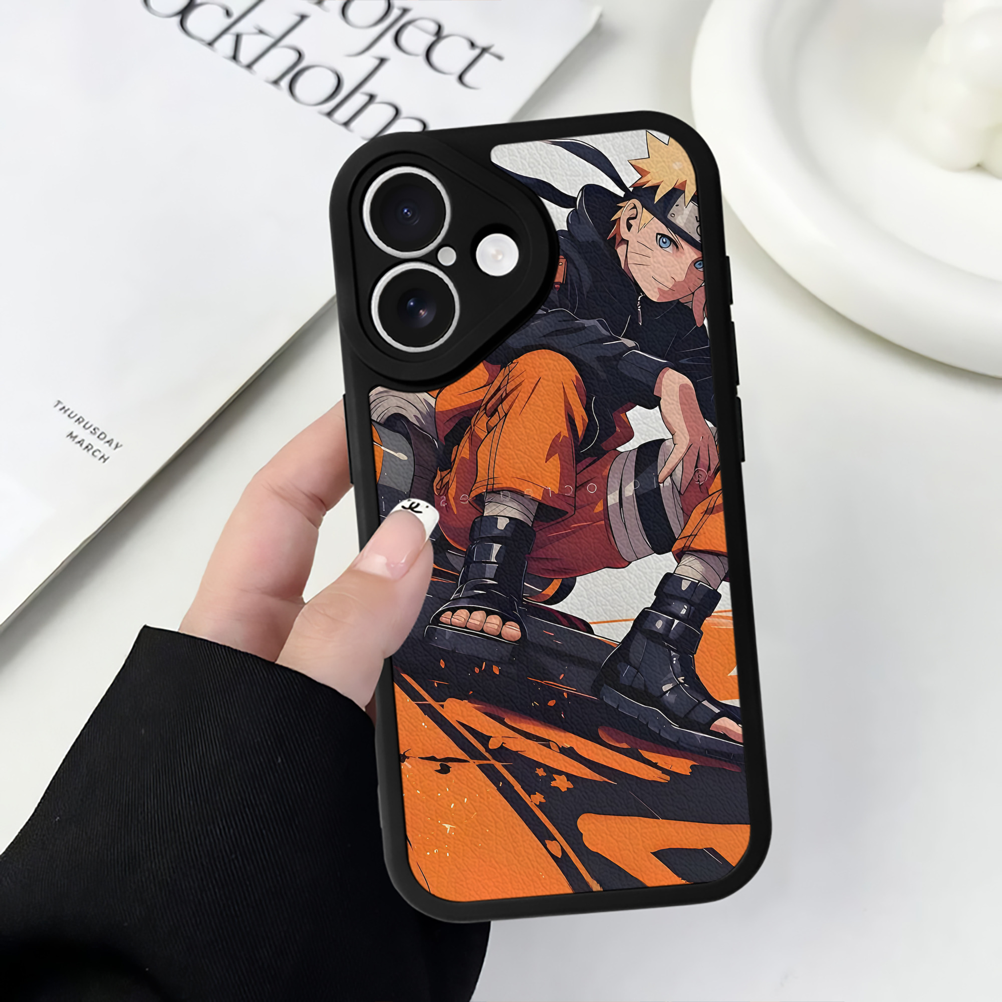 （画像用） NARUTO -ナルト- NARUTO -ナルト- 疾風伝 【iPhone 16シリーズ対応】シリコンスマホケース（レザー調） 材質：シリコン